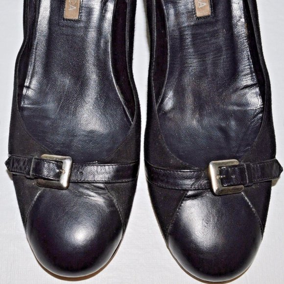 LUCA LUCA SIZE 9.5 10 M 40 BLACK SUEDE LEATHER PUMPS DRESS SHOES ITALY - Picture 3 of 6